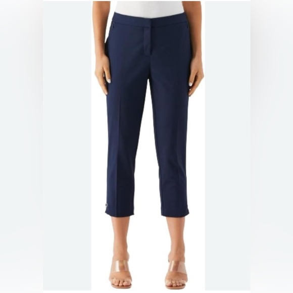 Zara Blue Ankle Cropped Pants Tailored Fit - Picture 1 of 8